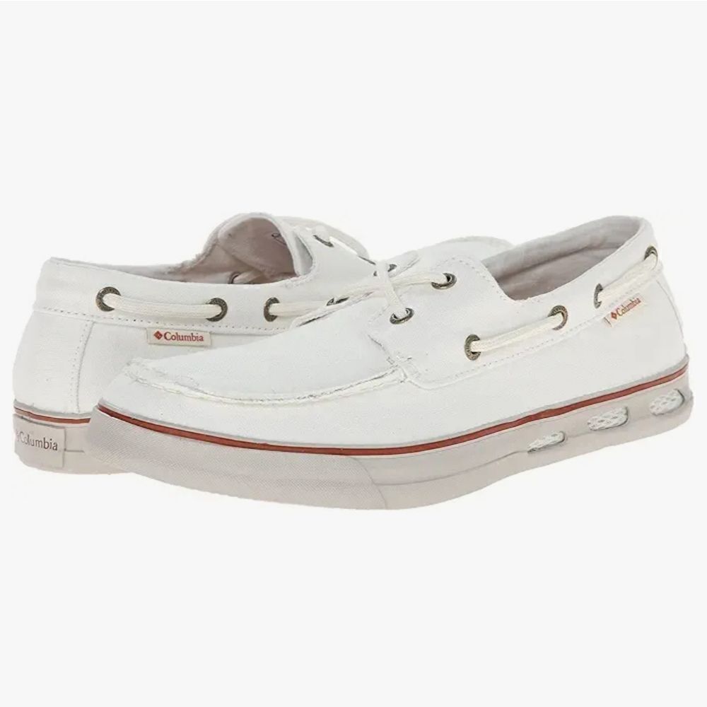 Columbia Vulc N Vent Boater Topsider Lace Shoes Seaside White Men's Size 14